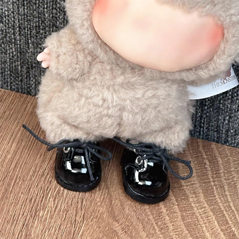 Jojedomo Compatible with Labubu Doll Shoes for 17cm Doll,Shoes Used for Labubu Accessories(P-Black) - Image 5